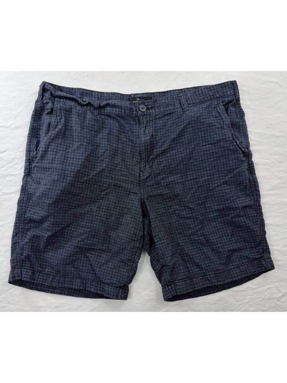 Mens Blue Size 38 Marc Anthony Cotton/Linen Flat Front Shorts
